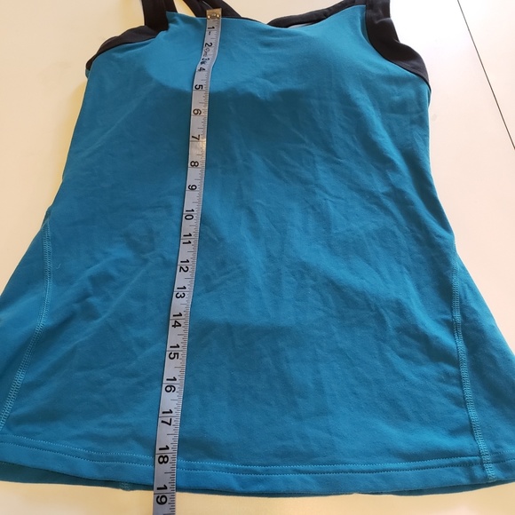 Lucy Criss Cross Back Blue Tank Top - Picture 4 of 7